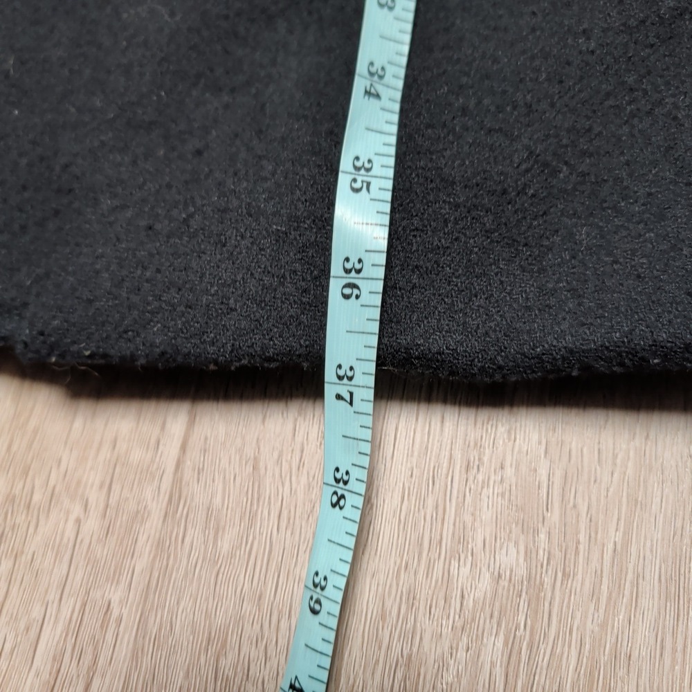 Vintage Banana Republic Mens L Black Wool Blend Quilt Lined Jacket Mid Length - Picture 4 of 7